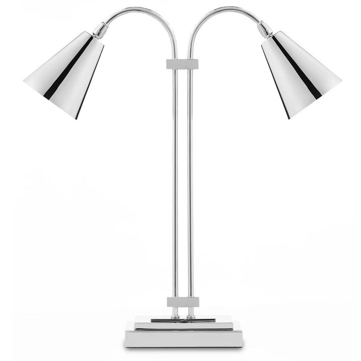 Symmetry Nickel Double Desk Lamp