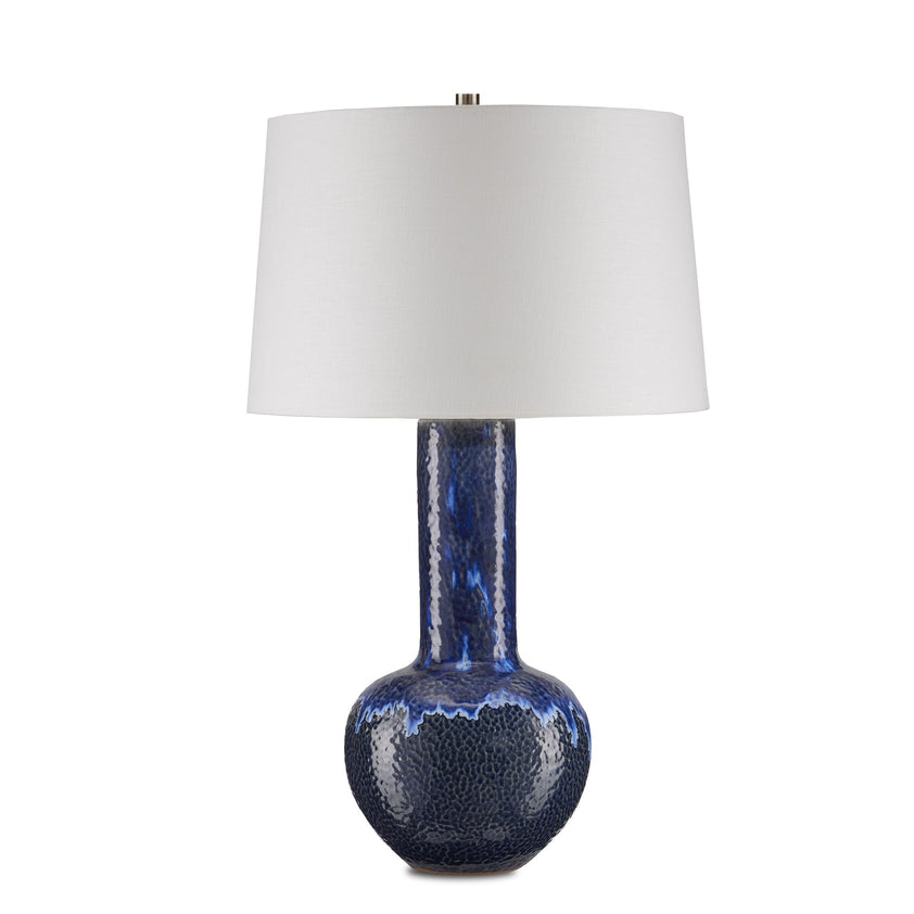 Kelmscott Gourd Blue Table Lamp