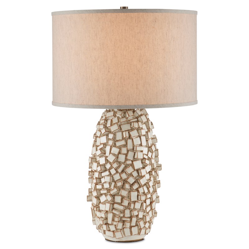 Sugar Cube Ivory Table Lamp