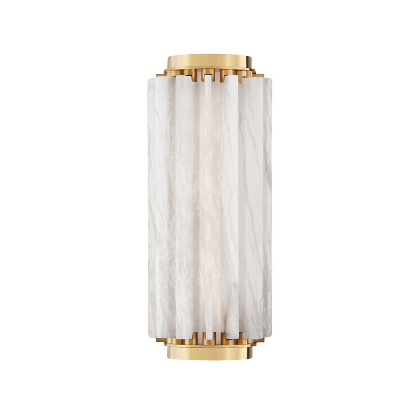 Hillside Small W Wall Sconce - Aged Brass