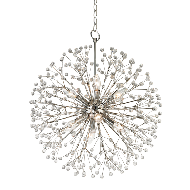 Dunkirk Chandelier 24" - Polished Nickel