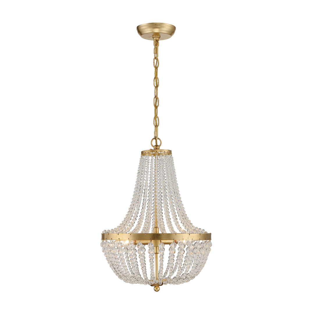 Rylee 3 Light Antique Gold Mini Chandelier