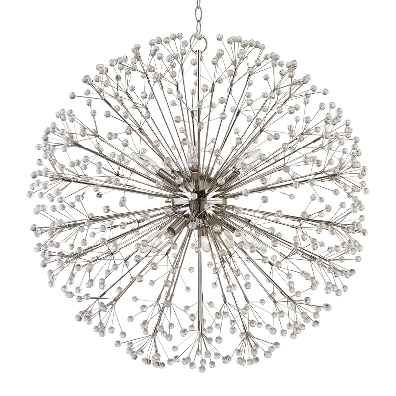 Dunkirk Chandelier 29" - Polished Nickel