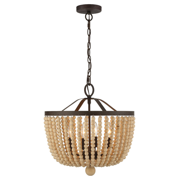 Rylee 4 Light Antique Gold Semi Flush Mount