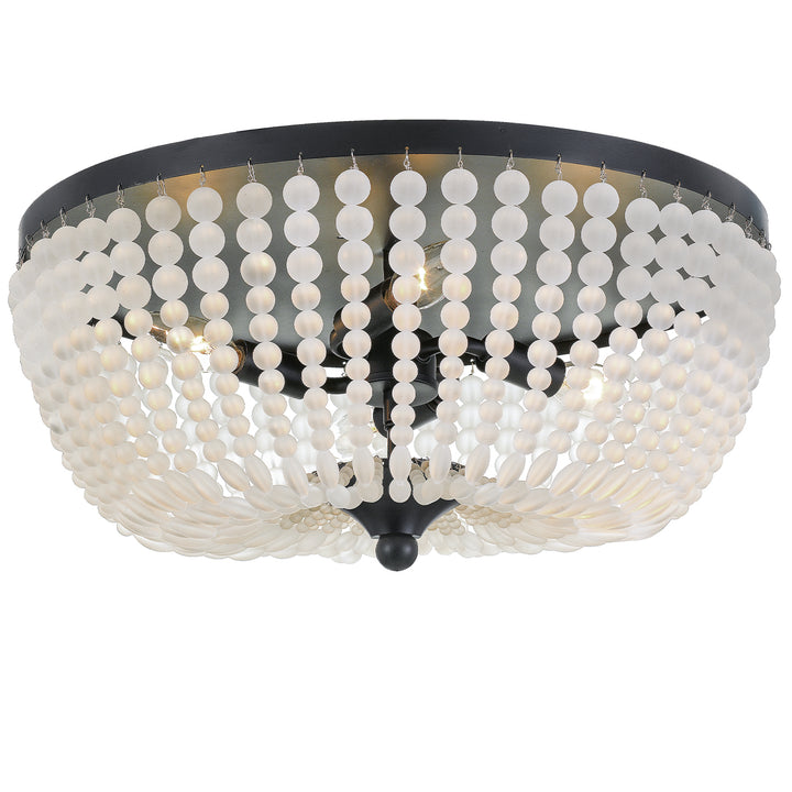 Crystorama Rylee 4 Light Antique Gold Flush Mount