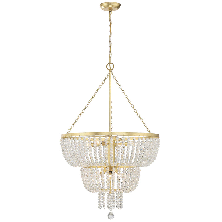 Rylee 8 Light Antique Gold Chandelier