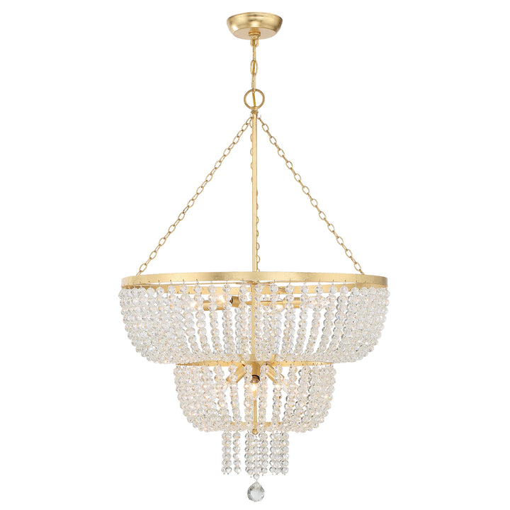 Crystorama Rylee 8 Light Antique Gold Chandelier