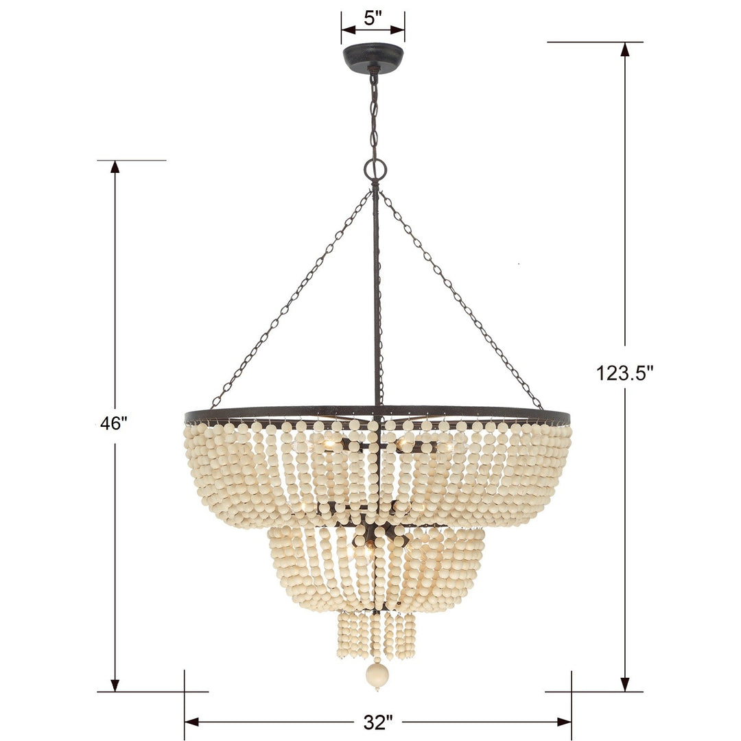 Crystorama Rylee 12 Light Antique Gold Chandelier