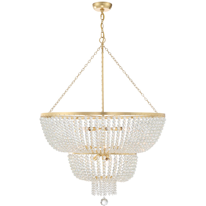 Crystorama Rylee 12 Light Antique Gold Chandelier