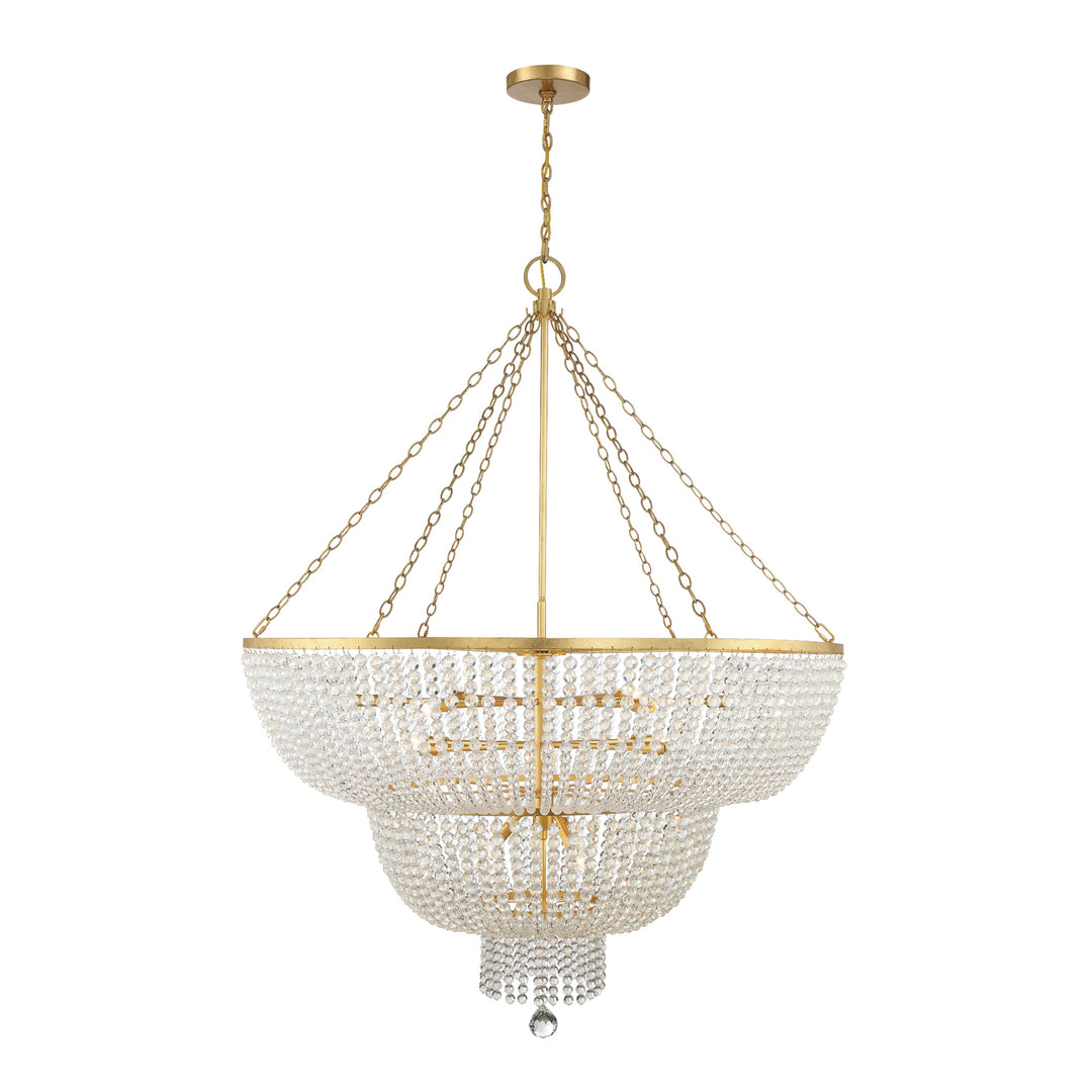 Rylee 15 Light Antique Gold Chandelier