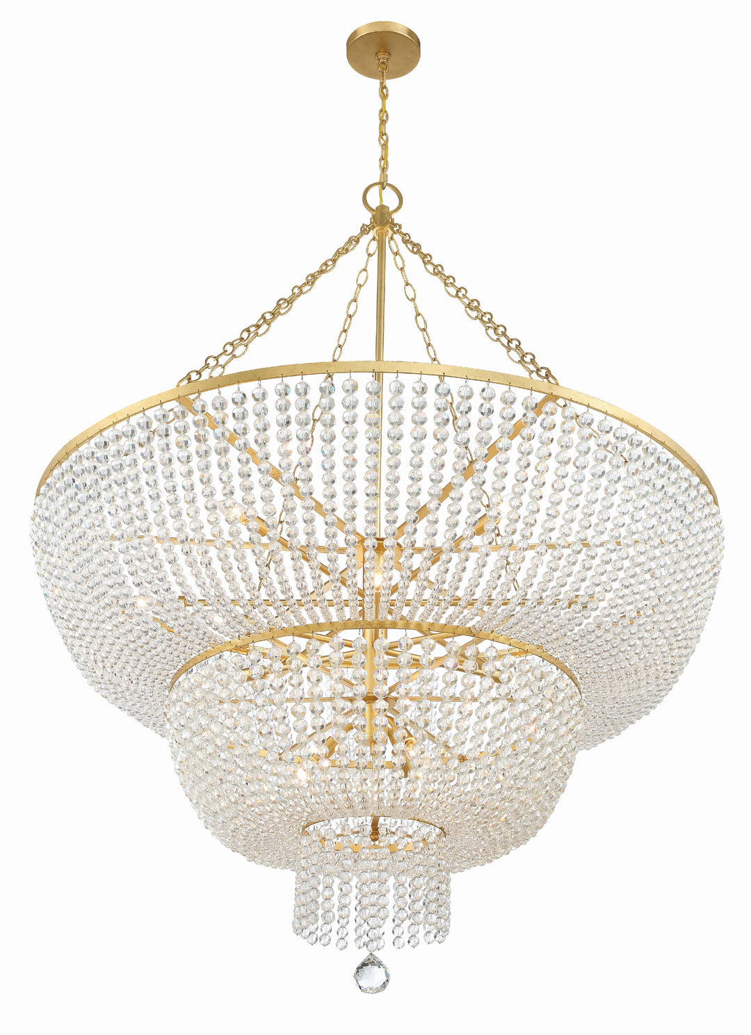 Crystorama Rylee 15 Light Antique Gold Chandelier