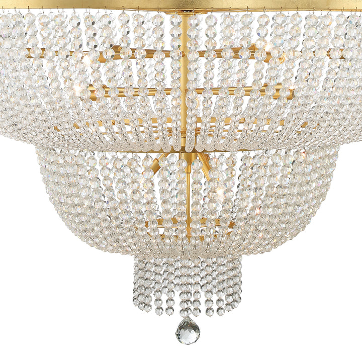 Crystorama Rylee 15 Light Antique Gold Chandelier