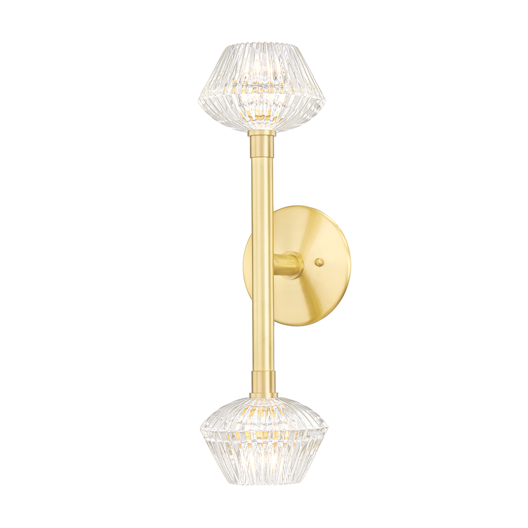 Barclay 2 Light Wall Sconce - Aged Brass