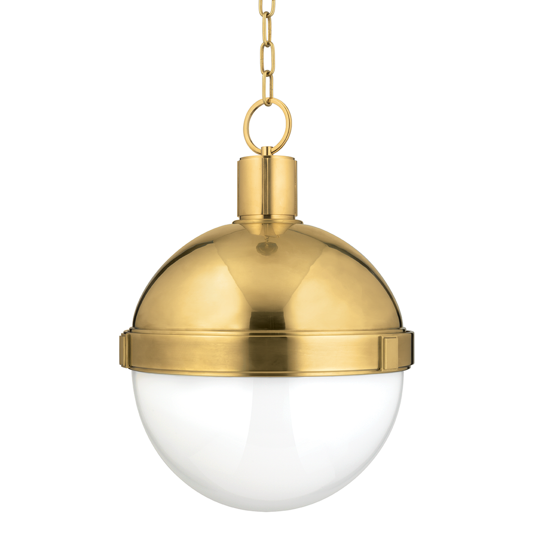 Lambert Pendant 19" - Aged Brass