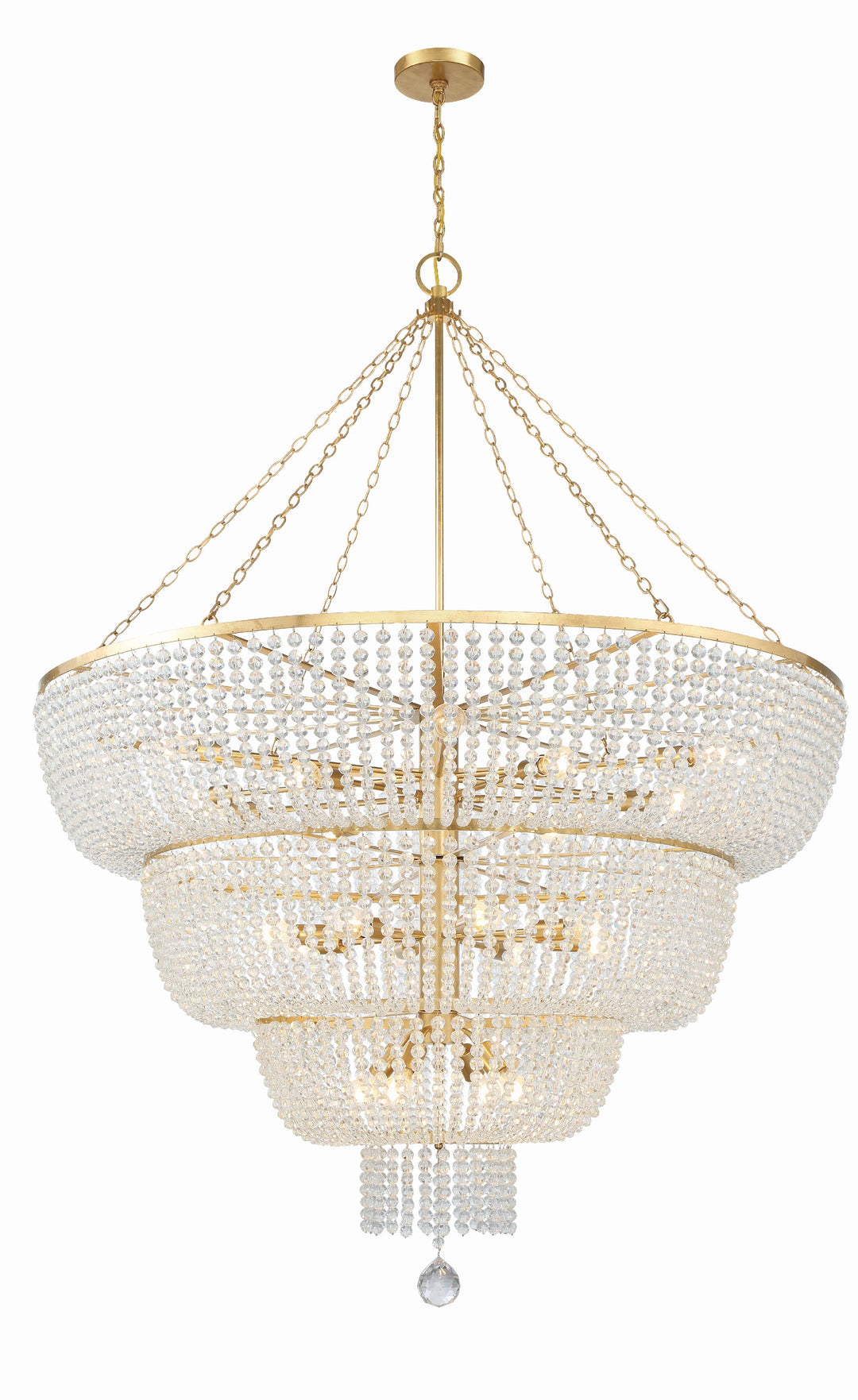 Crystorama Rylee 24 Light Antique Gold Chandelier