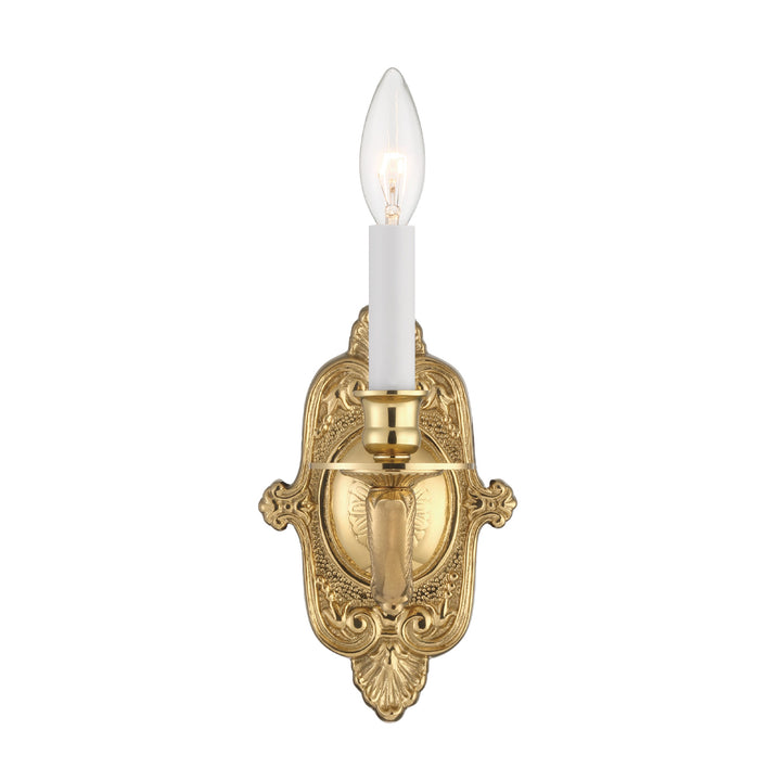 Crystorama Crystorama 1 Light Polished Brass Cast Sconce