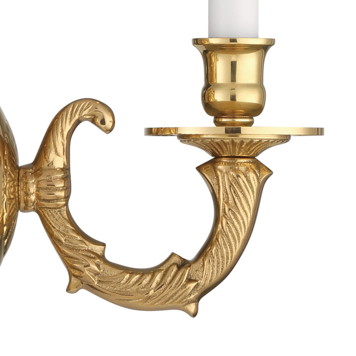 Crystorama Crystorama 1 Light Polished Brass Cast Sconce