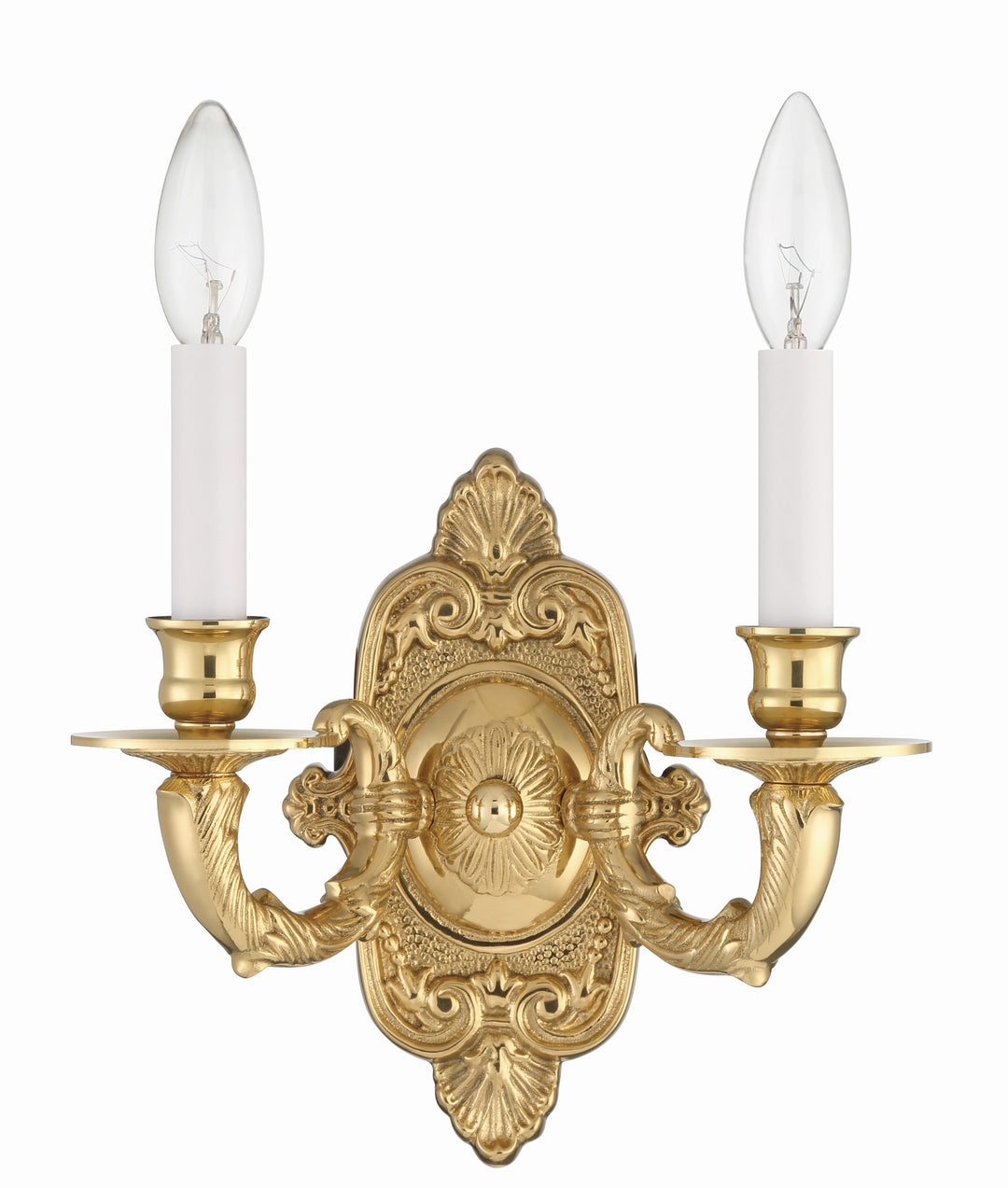 Crystorama Crystorama 2 Light Polished Brass Cast Sconce