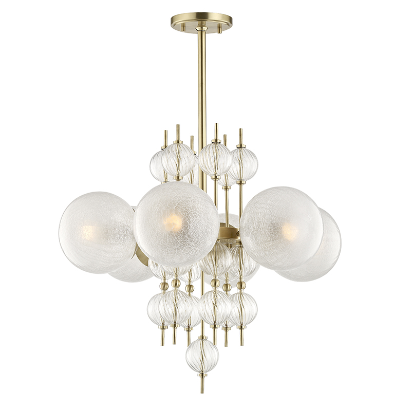 Calypso Chandelier 25" - Aged Brass