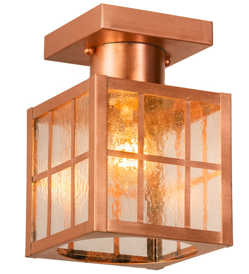 6" Square Hudson Welcome Lantern Flushmount