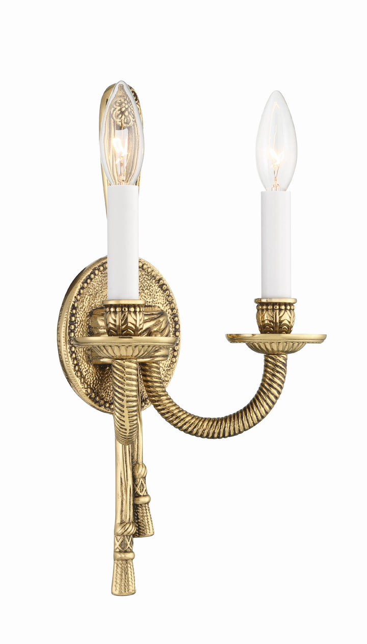 Crystorama Crystorama 2 Light Olde Brass Cast Sconce