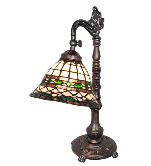 20" High Tiffany Roman Bridge Arm Table Lamp