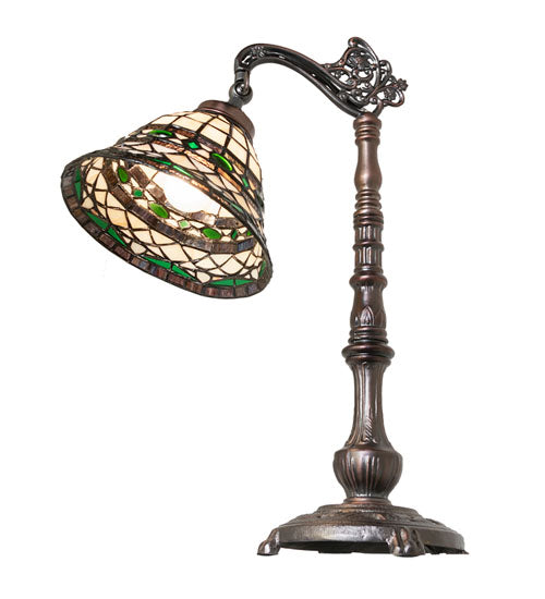 20" High Tiffany Roman Bridge Arm Table Lamp