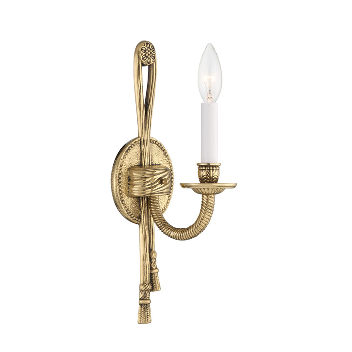 Crystorama Crystorama 1 Light Olde Brass Cast Sconce