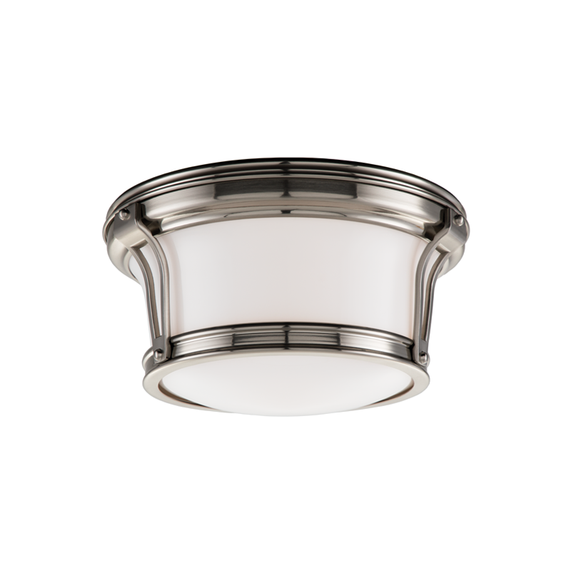 Newport Flush Mount 10" - Satin Nickel