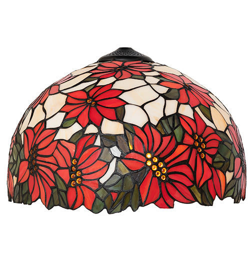 16" Wide Poinsettia Shade