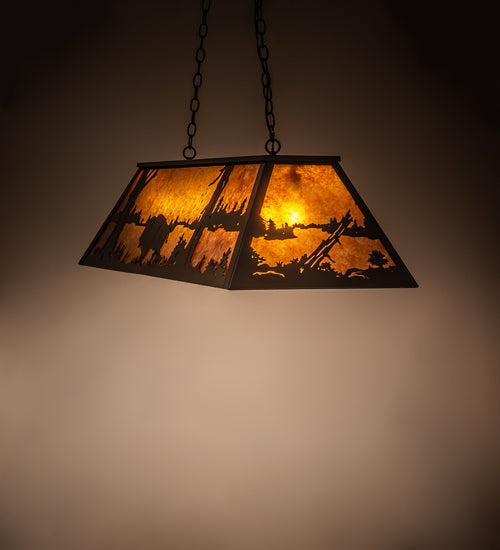 48"L Buffalo Oblong Pendant