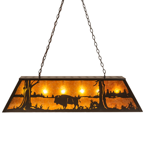 48"L Buffalo Oblong Pendant