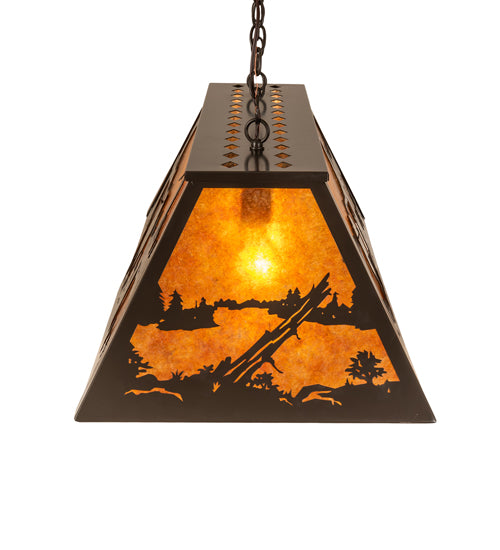 48"L Buffalo Oblong Pendant