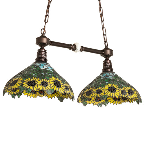 35" Long Wild Sunflower 2 Lt Island Pendant