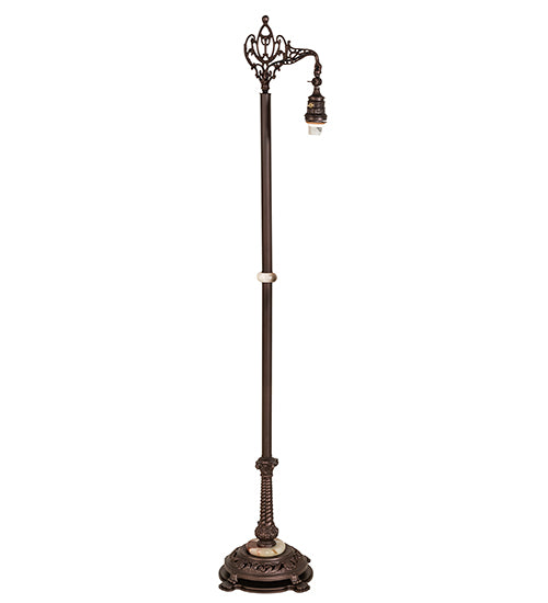 69" High Duffner & Kimberly Shell & Diamond Bridge Arm Floor Lamp