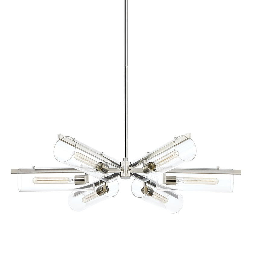 Ariel Chandelier 40" - Polished Nickel