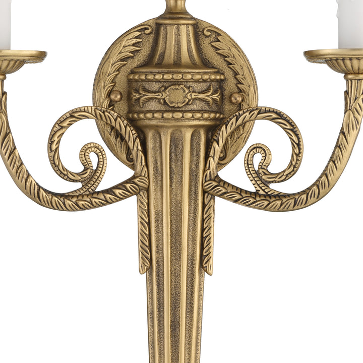 Crystorama Crystorama 2 Light Matte Brass Cast Sconce