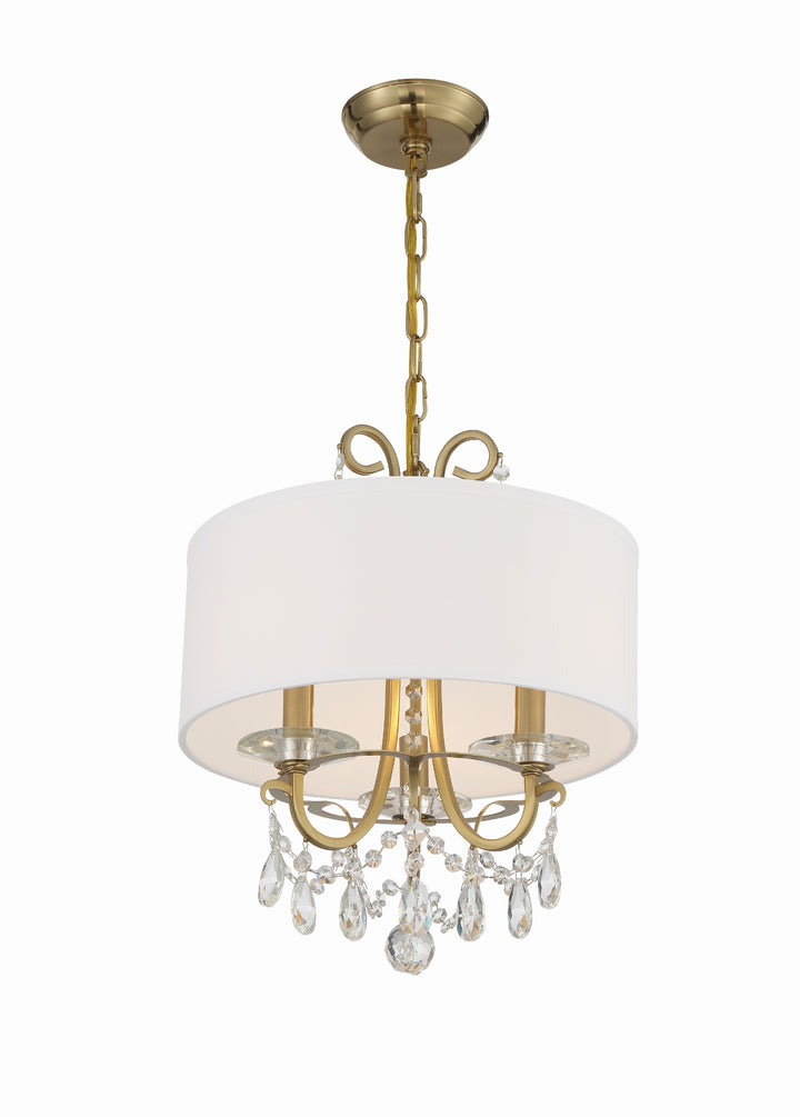 Othello 3 Light Matte Black Mini Chandelier