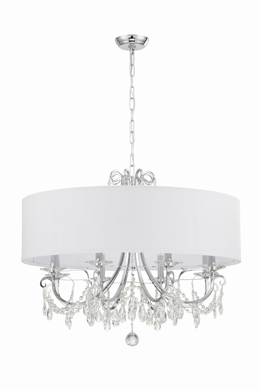 Crystorama Othello 8 Light Matte Black Chandelier