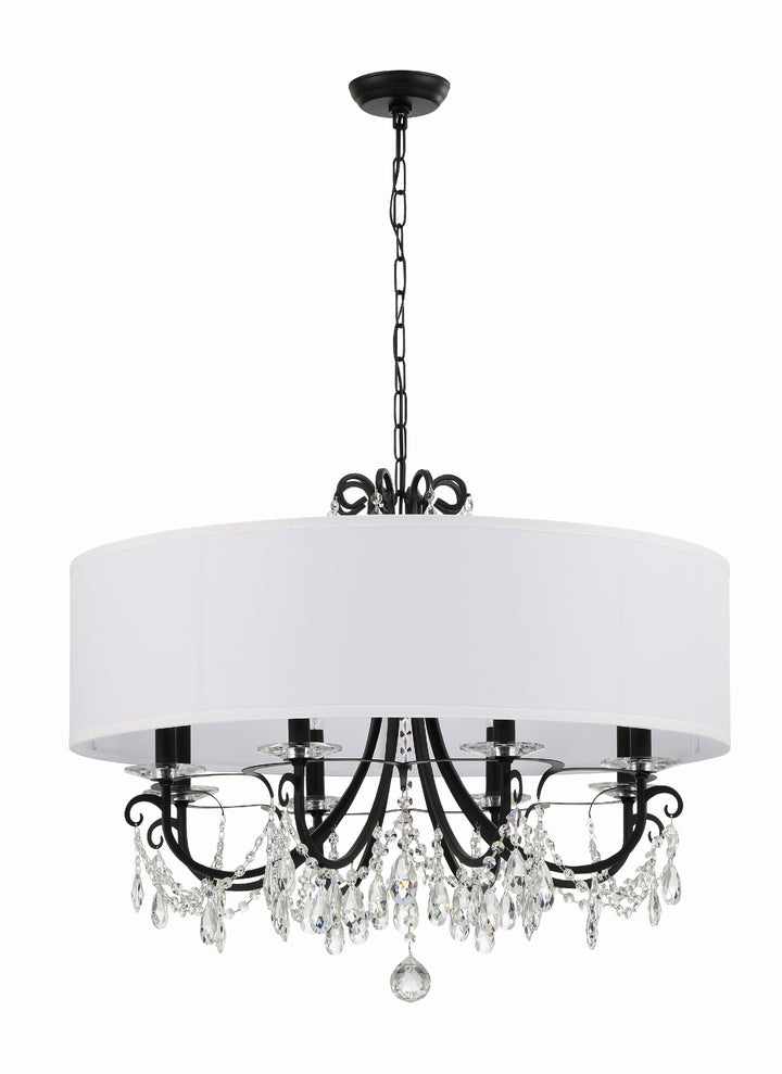 Crystorama Othello 8 Light Matte Black Chandelier