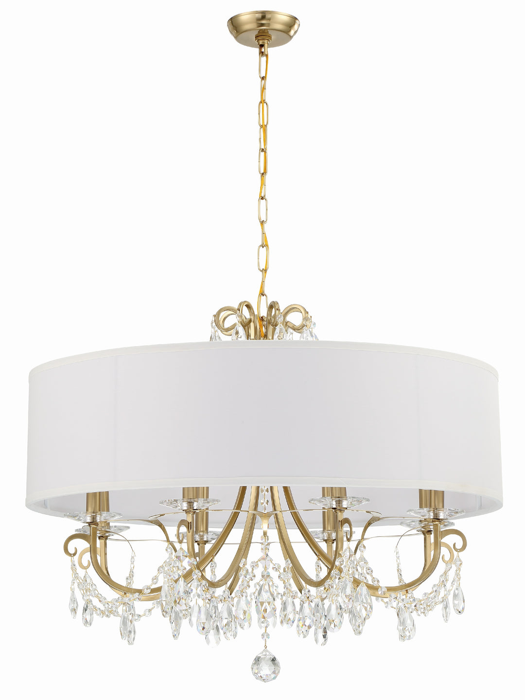 Crystorama Othello 8 Light Matte Black Chandelier