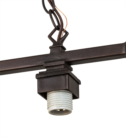 42"L Mahogany Bronze 2 Lt Island Pendant Hardware