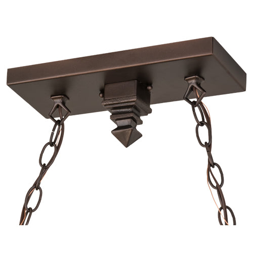 42"L Mahogany Bronze 2 Lt Island Pendant Hardware