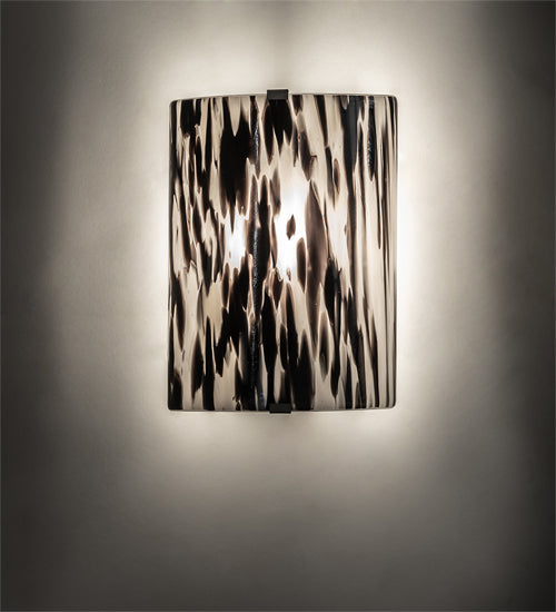 8" Wide Metro Fusion La Perla Nera Wall Sconce