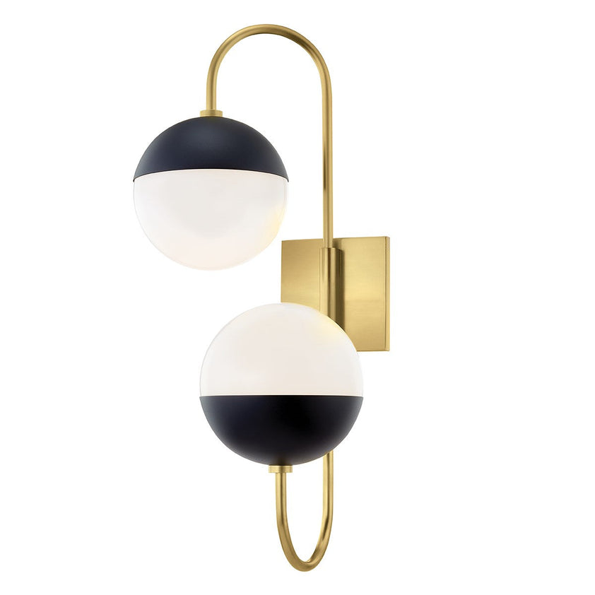 Renee Wall Sconce 23" - Aged Brass/Dusk Black