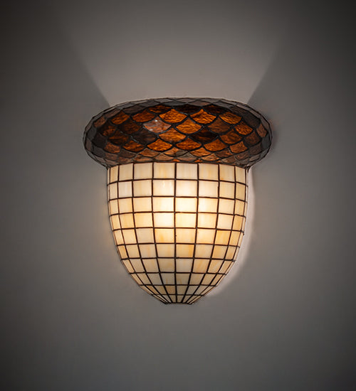 12" Wide Acorn Wall Sconce