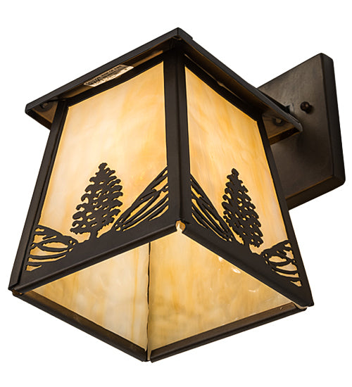 7"W Stillwater Mountain Pine Hanging Wall Sconce