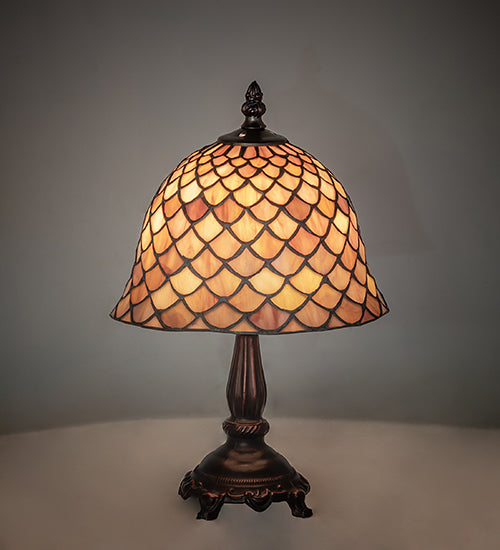 12" High Tiffany Fishscale Mini Lamp