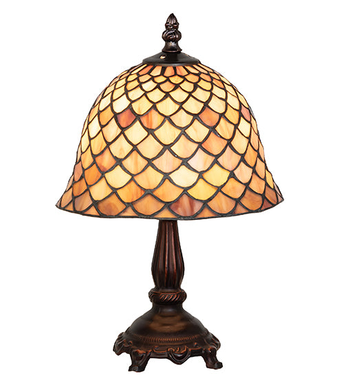 12" High Tiffany Fishscale Mini Lamp