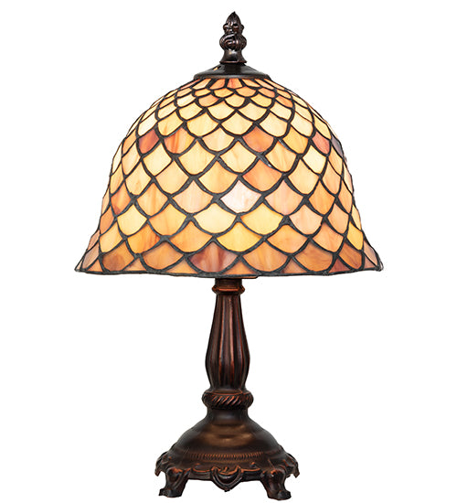 12" High Tiffany Fishscale Mini Lamp